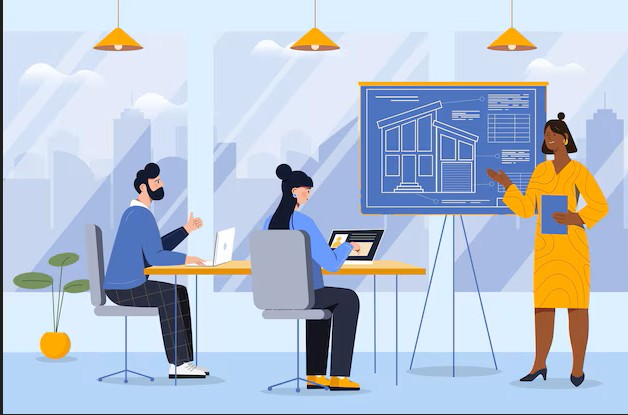 Réunion projet entreprise